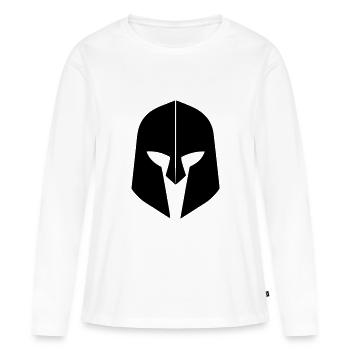 Sparta Guerrier Spartan - T-shirt manches longues Premium bio Femme - blanc - Devant - Julia (174cm)