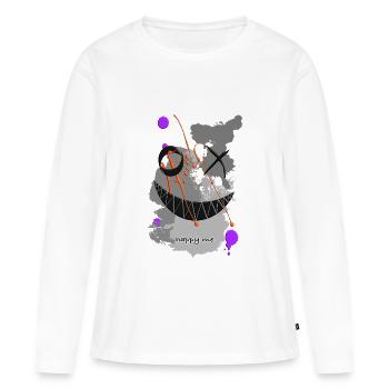 Happy Me - Carpe Diem - T-shirt manches longues Premium bio Femme - blanc - Devant - Julia (174cm)