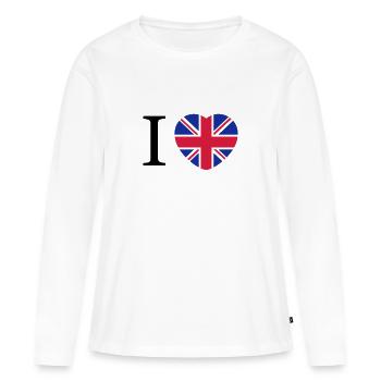 Union jack - Women's Premium Organic Long Sleeve Shirt - white - Front - Julia (174cm)