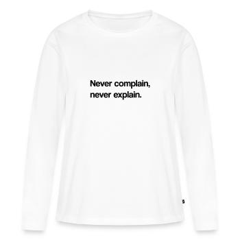 citations - T-shirt manches longues Premium bio Femme - blanc - Devant - Julia (174cm)