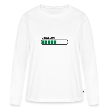 Loading - T-shirt manches longues Premium bio Femme - blanc - Devant - Julia (174cm)