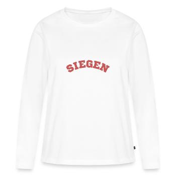 Siegen - Frauen Premium Bio Langarmshirt - Weiß - Vorne - Julia (174cm)