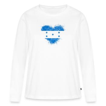 Honduras - Frauen Premium Bio Langarmshirt - Weiß - Vorne - Julia (174cm)