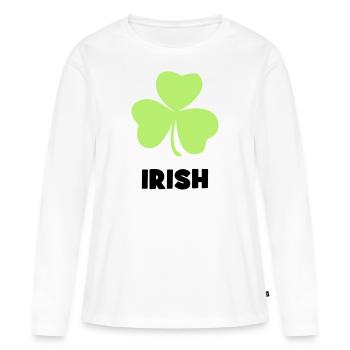 Irlande - Irlandais - T-shirt manches longues Premium bio Femme - blanc - Devant - Julia (174cm)