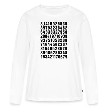 PI Mathematics Circle Number Calculate Scope Genius Uni - Women's Premium Organic Long Sleeve Shirt - white - Front - Julia (174cm)