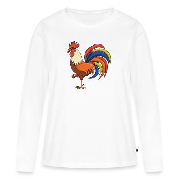 tap - Women's Premium Organic Long Sleeve Shirt - white - Front - Julia (174cm)