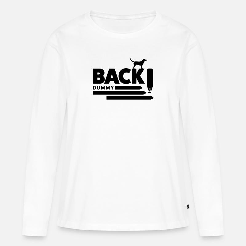 Back! - Frauen Premium Bio Langarmshirt - Weiß