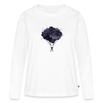 Parachute thunderstorm skydive skydiving lightning - Women's Premium Organic Long Sleeve Shirt - white - Front - Julia (174cm)