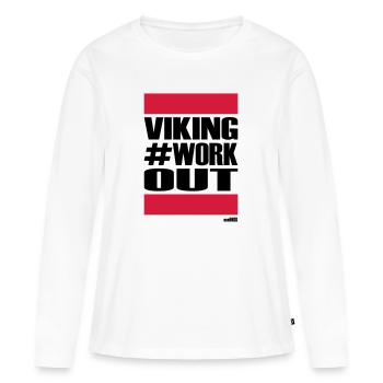 VIKING WORKOUT - Frauen Premium Bio Langarmshirt - Weiß - Vorne - Julia (174cm)