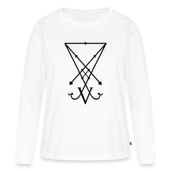 Lucifer Sigil - Women's Premium Organic Long Sleeve Shirt - white - Front - Julia (174cm)