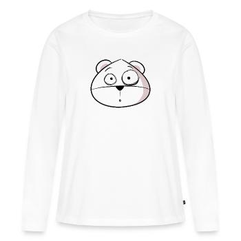Euh oh - T-shirt manches longues Premium bio Femme - blanc - Devant - Julia (174cm)