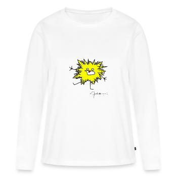 L'animal moelleux panique - Bestiolus Cerritus - T-shirt manches longues Premium bio Femme - blanc - Devant - Julia (174cm)