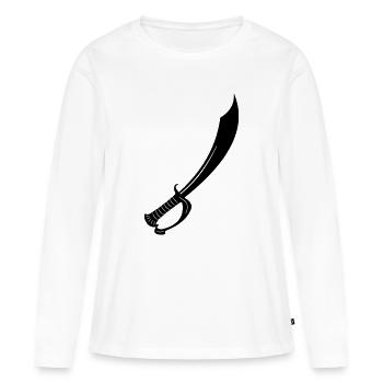 Épée - T-shirt manches longues Premium bio Femme - blanc - Devant - Julia (174cm)