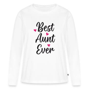 Best Aunt Ever - Women's Premium Organic Long Sleeve Shirt - white - Front - Julia (174cm)