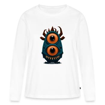 Totem du monstre-totem - T-shirt manches longues Premium bio Femme - blanc - Devant - Julia (174cm)