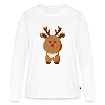 Rudolph, the red-nosed reindeer - Women's Premium Organic Long Sleeve Shirt - white - Front - Julia (174cm)
