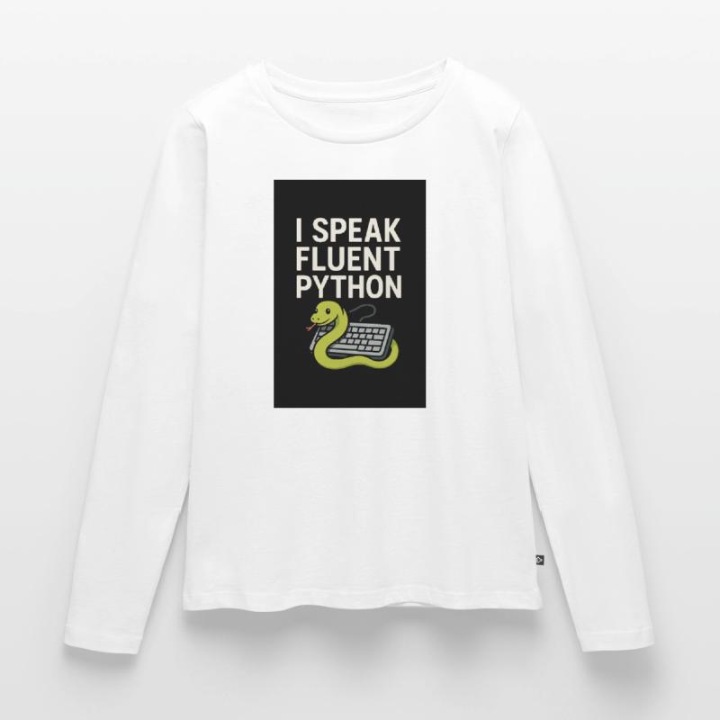 Python-Codierungsschlange Frauen Premium Bio Langarmshirt