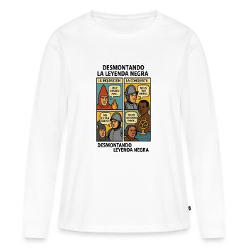 Démantèlement de la légende noire - T-shirt manches longues Premium bio Femme - blanc - Devant - Julia (174cm)