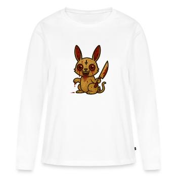 Blutiges Kaninchen Illustration - Frauen Premium Bio Langarmshirt - Weiß - Vorne - Julia (174cm)
