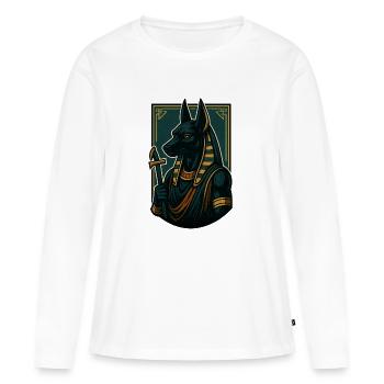 Anubis - T-shirt manches longues Premium bio Femme - blanc - Devant - Julia (174cm)