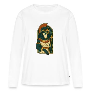 Horus - T-shirt manches longues Premium bio Femme - blanc - Devant - Julia (174cm)