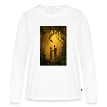 Enchanted Jungle Romance - Women's Premium Organic Long Sleeve Shirt - white - Front - Julia (174cm)