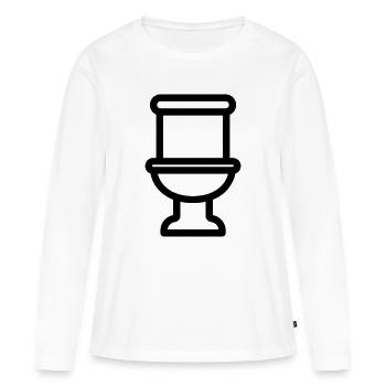 toilette - T-shirt manches longues Premium bio Femme - blanc - Devant - Julia (174cm)