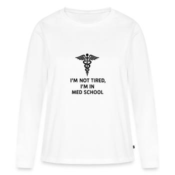 Médical - T-shirt manches longues Premium bio Femme - blanc - Devant - Julia (174cm)