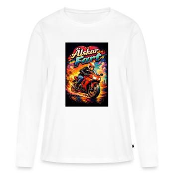 Liebe Geschwindigkeit - Frauen Premium Bio Langarmshirt - Weiß - Vorne - Julia (174cm)