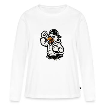 Kampfadler Maskottchen  - Frauen Premium Bio Langarmshirt - Weiß - Vorne - Julia (174cm)