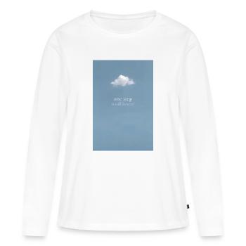 Ein Schritt bleibt Vorwärts - Frauen Premium Bio Langarmshirt - Weiß - Vorne - Julia (174cm)