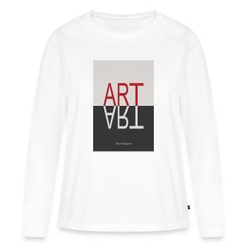 ART Reflection Minimalist Concept Poster - Women's Premium Organic Long Sleeve Shirt - white - Front - Julia (174cm)