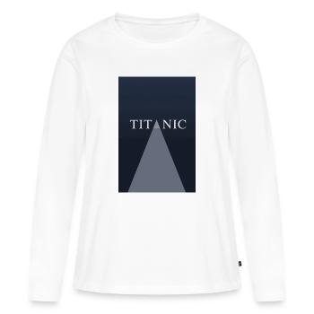 TITANIC Minimal Concept Poster - Women's Premium Organic Long Sleeve Shirt - white - Front - Julia (174cm)