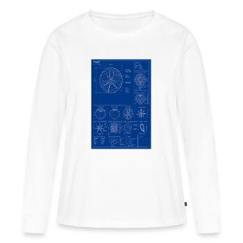 Tomato Blueprint Diagram - Women's Premium Organic Long Sleeve Shirt - white - Front - Julia (174cm)