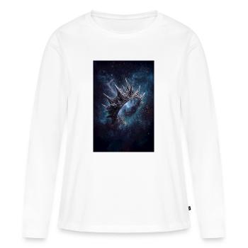 Spiked Nebula Crown - Women's Premium Organic Long Sleeve Shirt - white - Front - Julia (174cm)