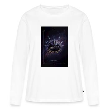 Cosmic Crown Nebula Ring - Women's Premium Organic Long Sleeve Shirt - white - Front - Julia (174cm)