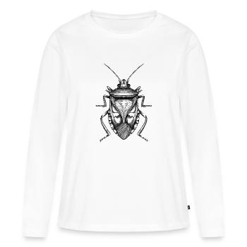 Punaise - T-shirt manches longues Premium bio Femme - blanc - Devant - Julia (174cm)