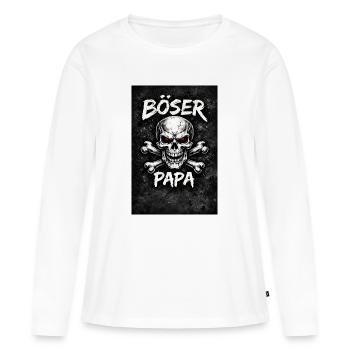Nasty Daddy Skull with Bone - Women's Premium Organic Long Sleeve Shirt - white - Front - Julia (174cm)