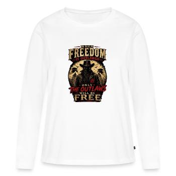 When Freedom Is Outlawed: The Outlaws - Women's Premium Organic Long Sleeve Shirt - white - Front - Julia (174cm)