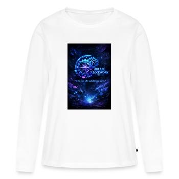 arcane_clockwork_poster_Neon_citate - Women's Premium Organic Long Sleeve Shirt - white - Front - Julia (174cm)