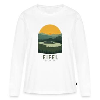 Eifel Germany | Vintage National Park - Frauen Premium Bio Langarmshirt - Weiß - Vorne - Julia (174cm)