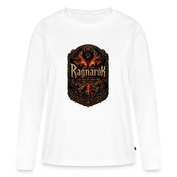 Ragnarök: Das Ende der alten Welt - Frauen Premium Bio Langarmshirt - Weiß - Vorne - Julia (174cm)