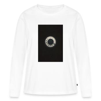 Téléphone à cadence – Affiche de téléphone vintage - T-shirt manches longues Premium bio Femme - blanc - Devant - Julia (174cm)