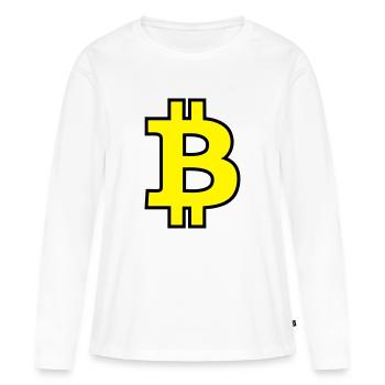 Bitcoin Satoshi Nakamoto - Frauen Premium Bio Langarmshirt - Weiß - Vorne - Julia (174cm)