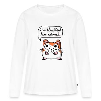 Dein Abendland - Frauen Premium Bio Langarmshirt - Weiß - Vorne - Julia (174cm)