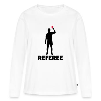 Arbitre - T-shirt manches longues Premium bio Femme - blanc - Devant - Julia (174cm)