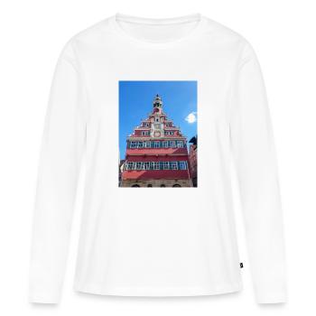 Altes Rathaus Esslingen am Neckar - Frauen Premium Bio Langarmshirt - Weiß - Vorne - Julia (174cm)