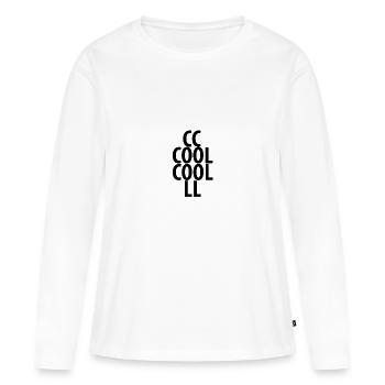 Cool. - T-shirt manches longues Premium bio Femme - blanc - Devant - Julia (174cm)
