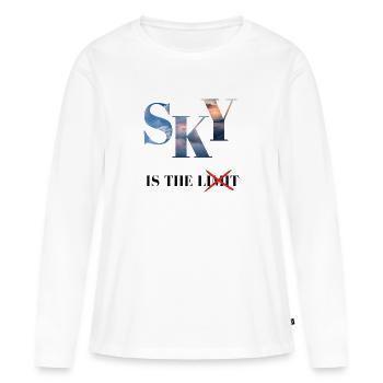 SKY IS NOT THE LIMIT - Women's Premium Organic Long Sleeve Shirt - white - Front - Julia (174cm)