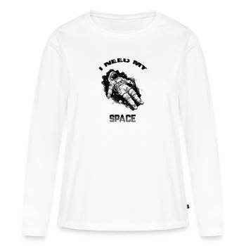 I need my space - T-shirt manches longues Premium bio Femme - blanc - Devant - Julia (174cm)